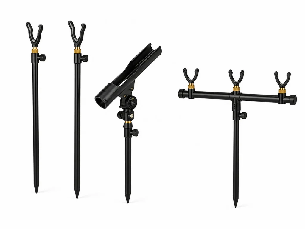 fishing Adjustable rod holders provide stable support for fishing rods and are a practical part of a versatile fishing gear setup.