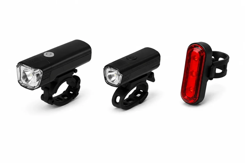 cycling Custom bike lights including front lights, rear lights, and rechargeable LED lights.