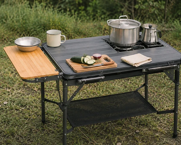 Home Customizable modular camping kitchen table for e-commerce outdoor brands.