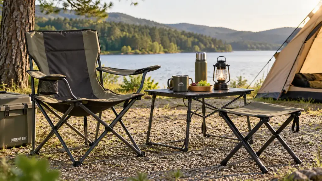 Camping chair and stool for US camping furniture compliance requirements