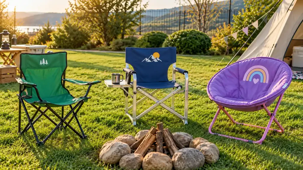 Kids Camping Chairs from China Folding, director, and moon-style kids camping chairs